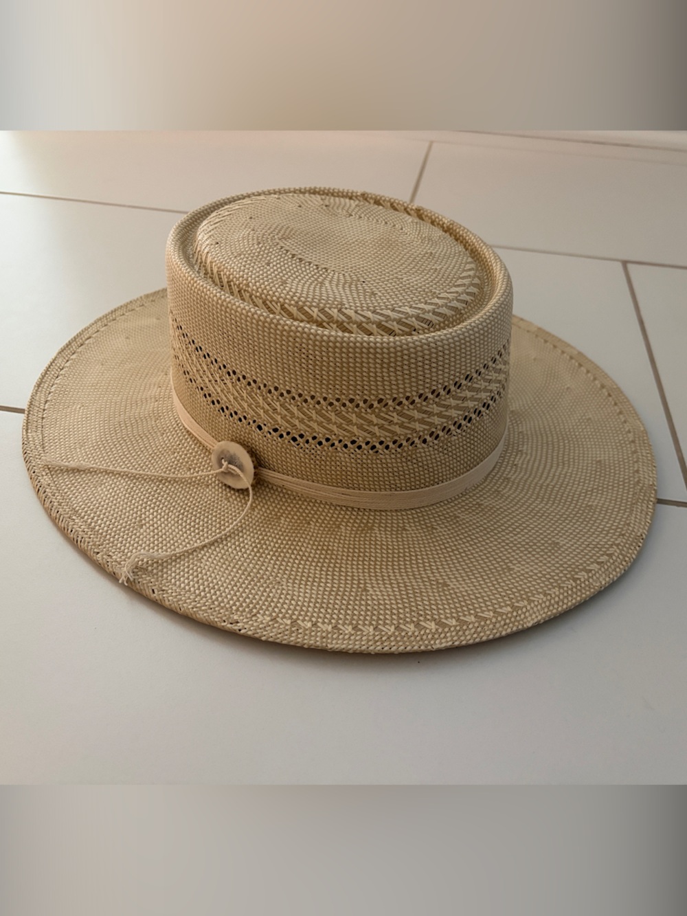 Stetson Natural Straw Boater Hat